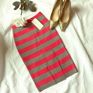 LUCYPARIS CORAL STRIPE SKIRT 😍